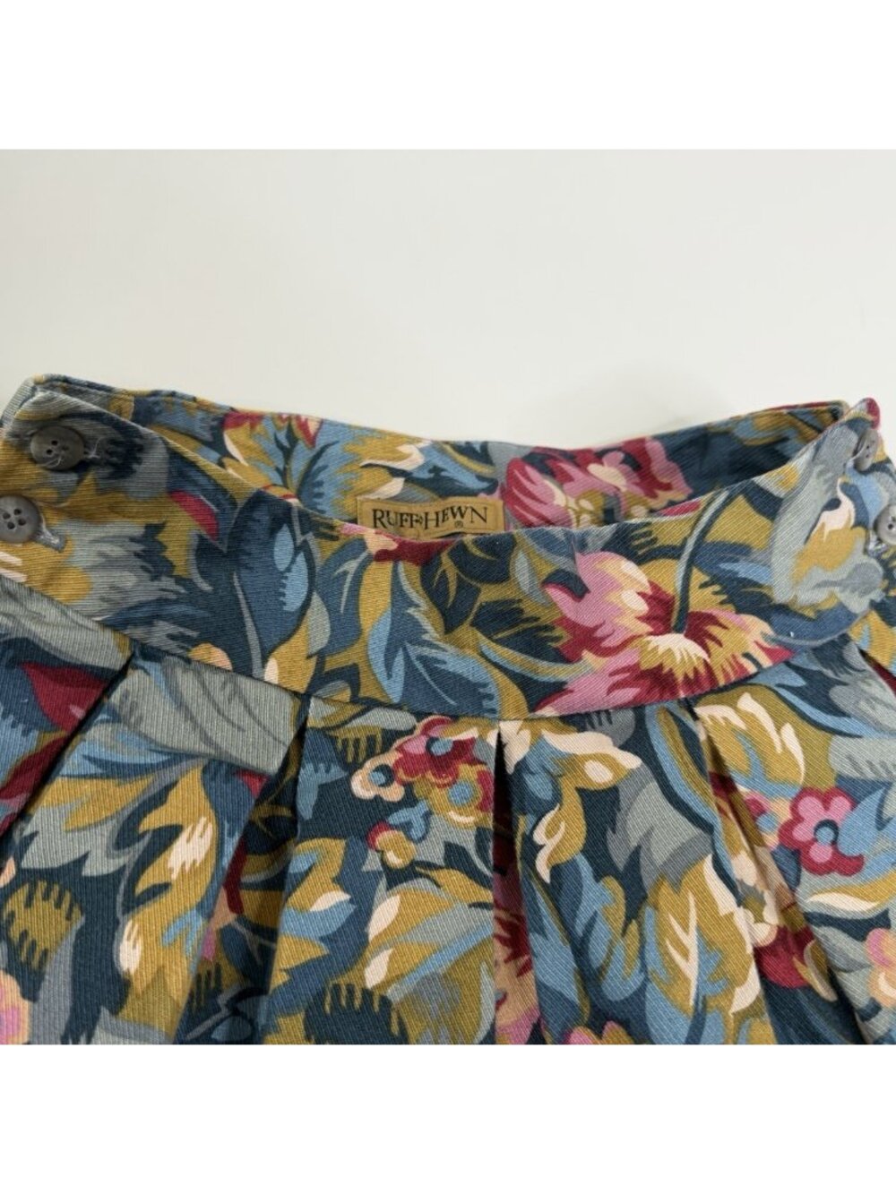 VTG Ruffhewn Sz 8 (24"x 36) Equestrian Floral Maxi Skirt Denim 100% Cotton EUC - Picture 7 of 10